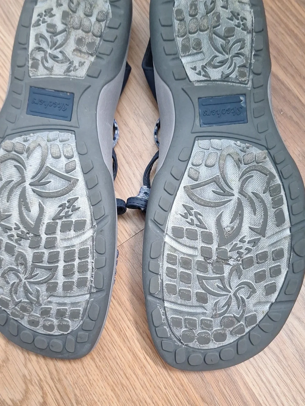 Skechers Reggae Stretch Appeal Z-Gore Slingback Women's Navy and Gray Sandals - Picture 7 of 10